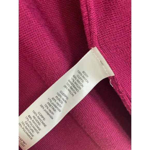 Chico's 1 Open Front Classic Long Sweater Cardigan US Medium/8 A62 - Picture 3 of 11